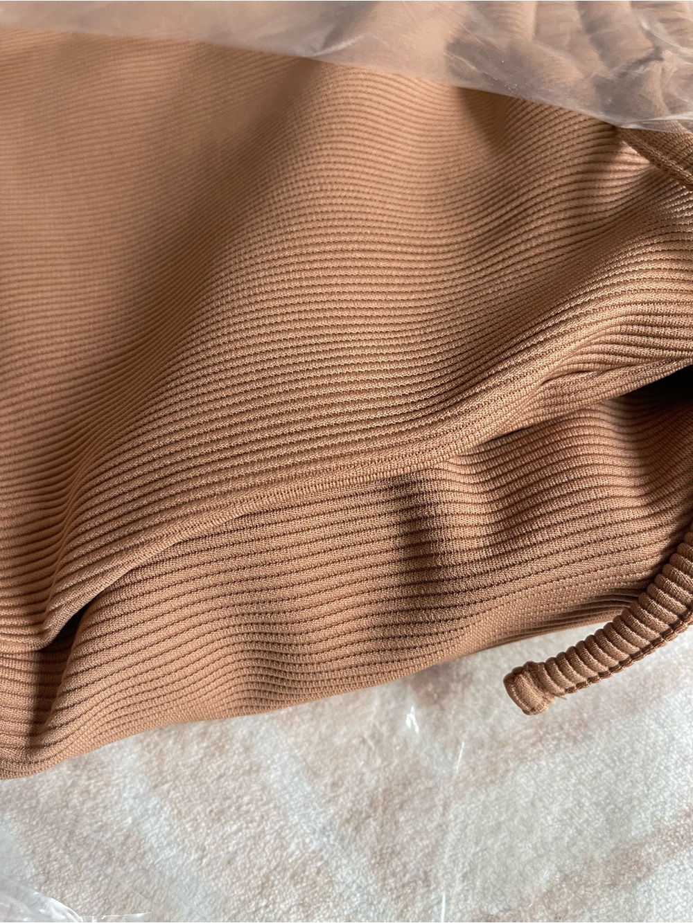 Zenana Ribbed Scuba two piece Set – Deep Camel - Picture 4 of 4